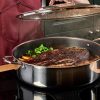 Hybrid Deep Sauté Pan with Lid. 10-QT