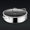 Hybrid Deep Sauté Pan with Lid. 10-QT