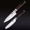 Damascus Steel Starter Knife Set. 2-pc (Espresso)