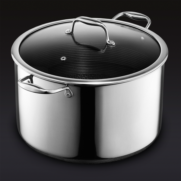 Hybrid Stock Pot with Lid. 10-Qt