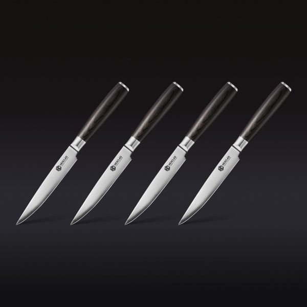 Steak Knife & Bistecca Plate Set. 8-pc (Espresso)