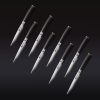 Damascus Steel Steak Knife Set. 8-pc (Green)