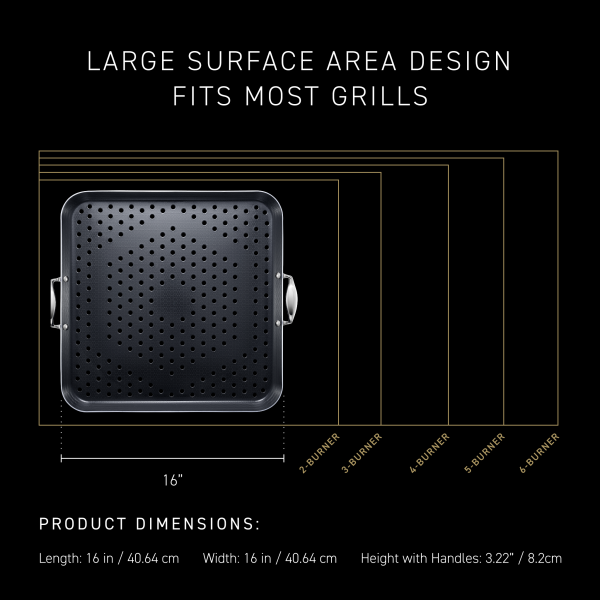 Hybrid BBQ Grill Topper. 16″