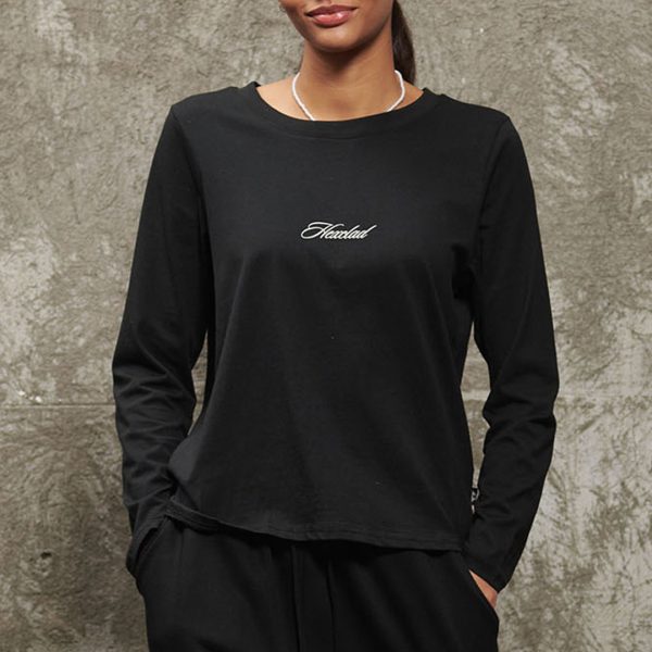 Cursive Hexclad Women's Long-Sleeve T-Shirt — XS