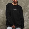 Cursive Hexclad Unisex Crew Neck Sweatshirt — XS