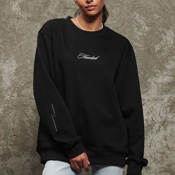 Cursive Hexclad Unisex Crew Neck Sweatshirt — XS