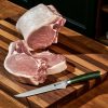 Damascus Steel Boning & Fillet Knife. 6″ (Green)