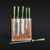 Damascus Steel Knife Set. 7-pc (Espresso)