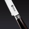 HexClad_6pcEspressoKnifeSet_CTKF06-EPW-ST_SerratedBreadKnife_Blade_Detail_Black_0525.jpg Damascus Steel Knife Set. 6-pc (Espresso)