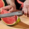 Damascus Steel Serrated Bread Knife. 8″ (Green)