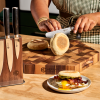 HexClad_EspressoPakkawoodSandwichKnife_05.27.26_KF_04-2.png Damascus Steel Studio Knife Set. 5-pc (Espresso)