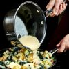 HexClad_Hybrid2QtPot_CWPTLD02-C_CauliflowerCheese_041724_KF_02_SQUARE.jpg Hybrid Saucepan With Lid. 2-Qt