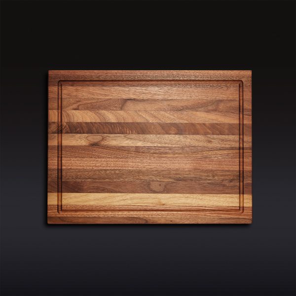 HexClad_MediumWalnutBoardV2_KWWB20-V2_Overhead_Black_0225_AG_PNG.jpg Walnut Cutting Board. Medium