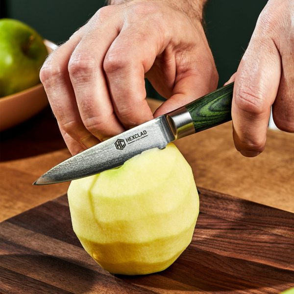 Damascus Steel Paring Knife. 3.5 (Green)