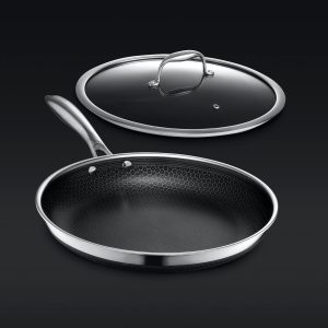 Hexclad_12InchPan_BLACK.jpg Hybrid Fry Pan with Lid. 12″