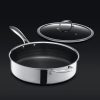 Hybrid Deep Sauté Pan with Lid. 10-QT