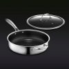 Hybrid Deep Sauté Pan with Lid. 10-QT