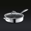 Hybrid Deep Sauté Pan with Lid. 3.3-Qt