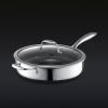 Hybrid Deep Sauté Pan with Lid. 4.5-Qt
