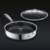 Hybrid Deep Sauté Pan with Lid. 10-QT