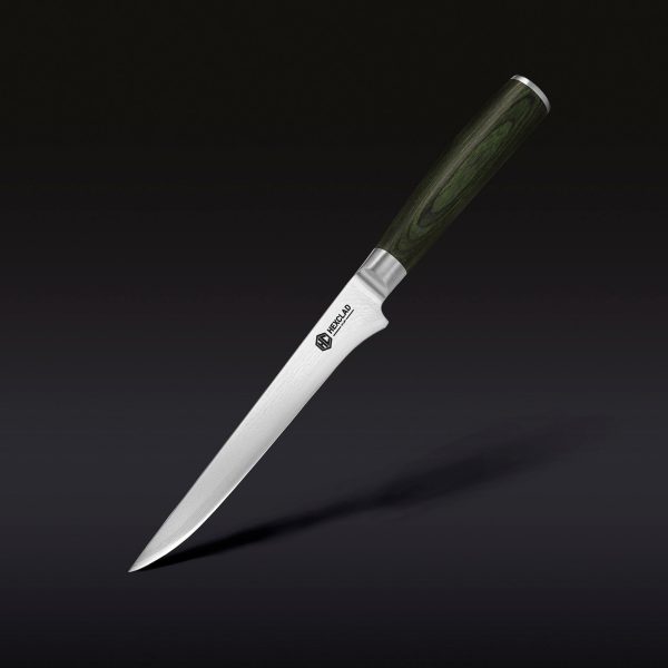 Damascus Steel Boning & Fillet Knife. 6″ (Espresso)