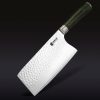 Damascus Steel Cleaver. 7″ (Espresso)