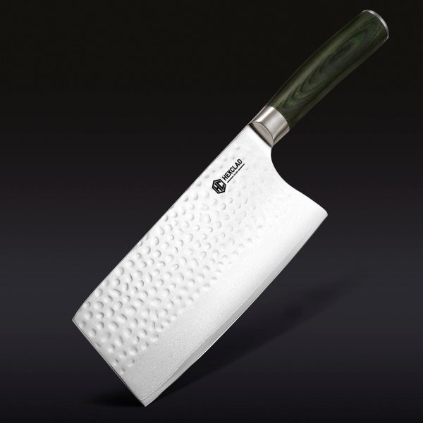 Damascus Steel Cleaver. 7″ (Espresso)