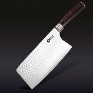 Damascus Steel Cleaver. 7″ (Espresso)