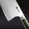 Damascus Steel Cleaver. 7″ (Green)