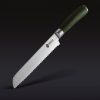 Damascus Steel Serrated Bread Knife. 8″ (Espresso)