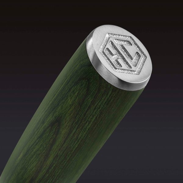 Essential Damascus Steel Knife Set. 6-pc (Green)