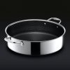 Hybrid Deep Saut Pan/Chicken Fryer with Lid. 7-Qt