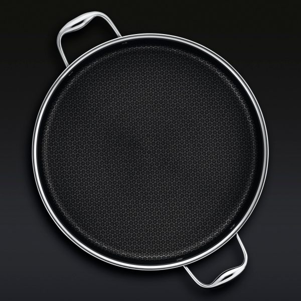 Hybrid Deep Saut Pan/Chicken Fryer with Lid. 7-Qt