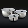Hexclad_MixingBowls_34_LID_BLACK.jpg Stainless Mixing Bowl Set with Vacuum Seal Lids. 6-pc