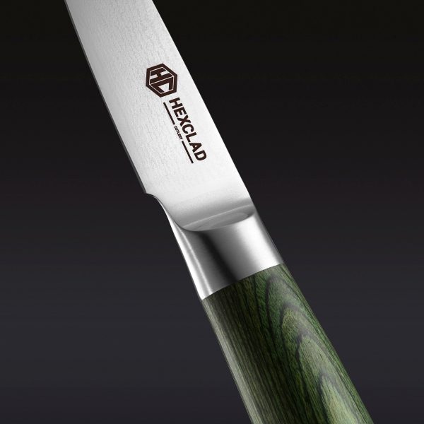 Damascus Steel Paring Knife. 3.5 (Green)