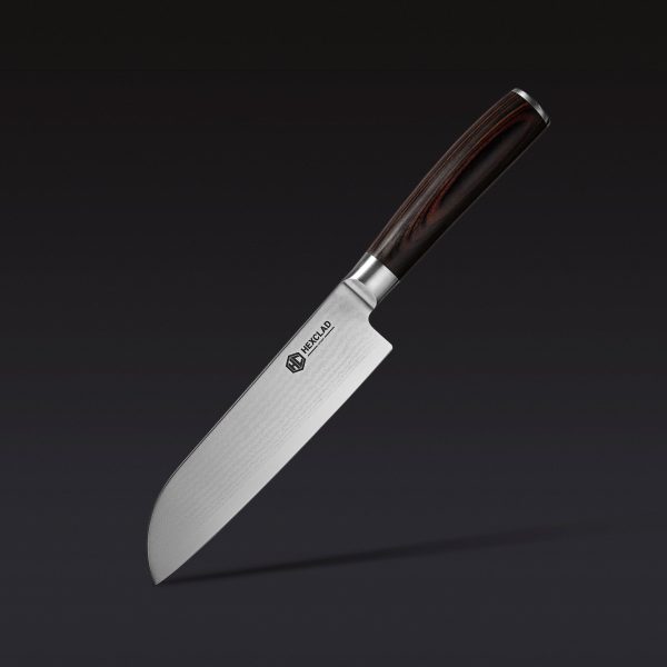 Hexclad_SantokuKife_34_1.jpg Damascus Steel Santoku Knife. 7″ (Espresso)