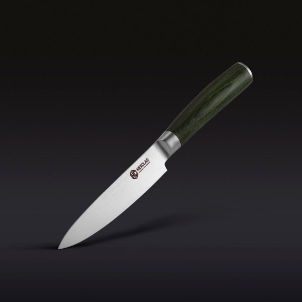 Damascus Steel Utility Knife. 5″ (Espresso)