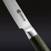 Damascus Steel Utility Knife. 5″ (Green)
