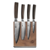 Damascus Steel Studio Knife Set. 5-pc (Espresso)