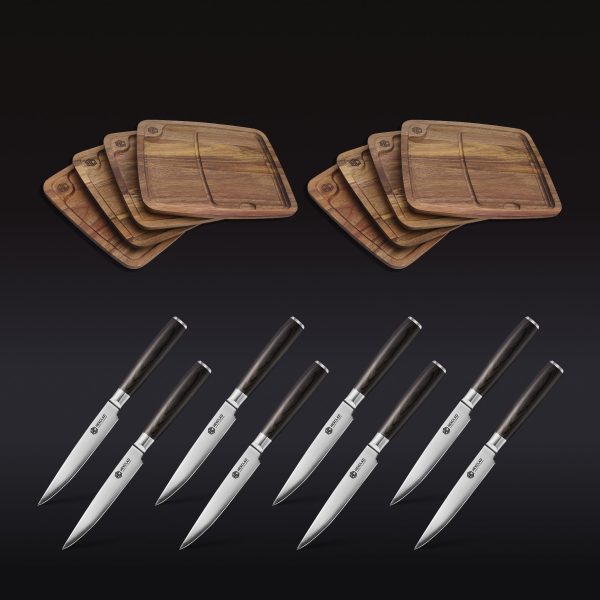 Steak Knife & Bistecca Plate Set. 16-pc (Green)