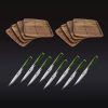 Steak Knife & Bistecca Plate Set. 16-pc (Green)